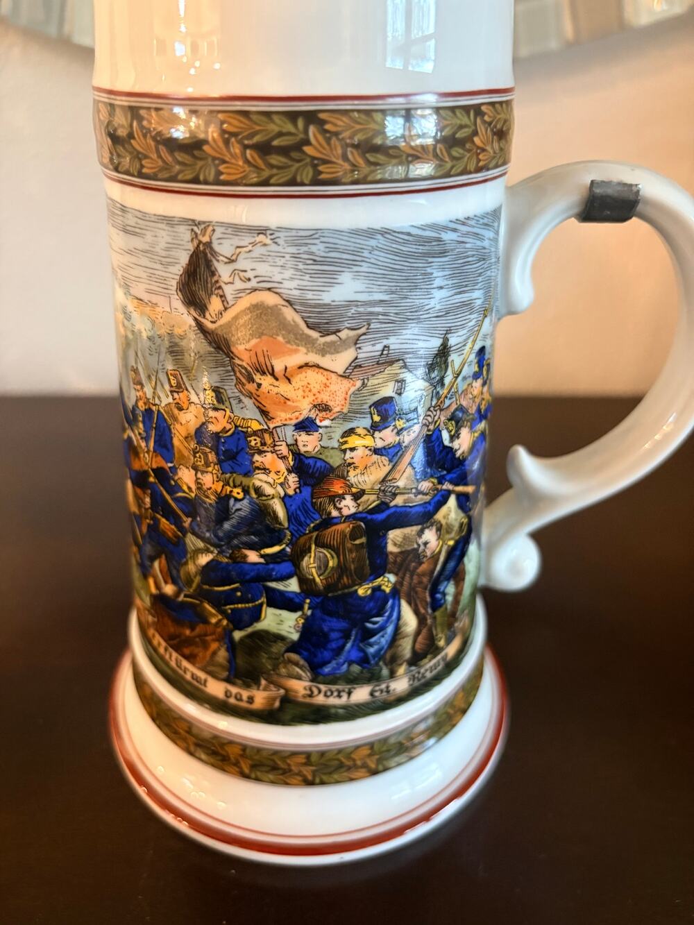 Vtg Goebel West Germany Das Landwehr Military Regimental Beer Stein Missing Lid